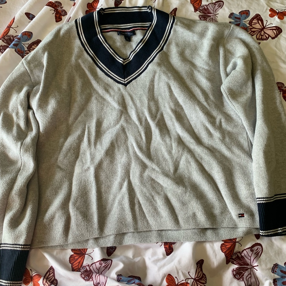 Cropped Tommy Hilfiger Varsity Sweater